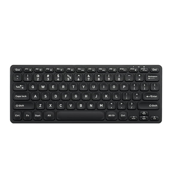 Perixx PERIBOARD-732B Wireless Backlit Mini Keyboard - X Type Scissor Keys - White Backlit - US English