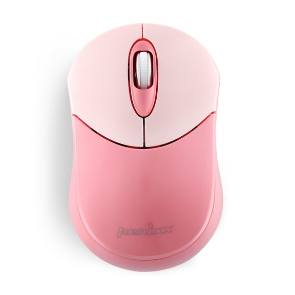 Perixx PERIMICE-802PK Wireless Bluetooth Mouse - Portable Design - Compatible with Windows, iOS, and Android PC, Laptop, Tablet, and Smartphone - Pink