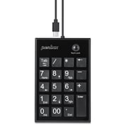 Perixx PERIPAD-202C Wired USB-C Slim Numeric Keypad - Scissor Keys with 2 USB-A Hubs and Tab Key - Compatible for Tablet, Laptop, Desktop - Black