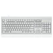 Perixx Periboard-106 Performance Wired USB Computer Keyboard with Curved Keys - White