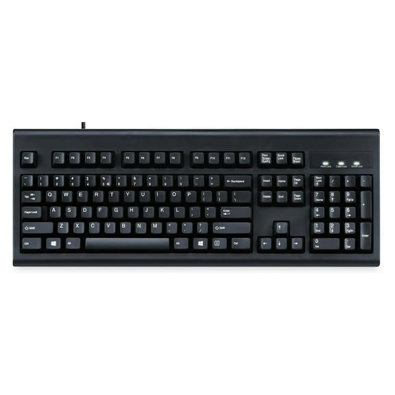 Perixx Periboard-106, Wired USB Performance Full Size Computer Keyboard, Curve Ergonomic Keys, Black