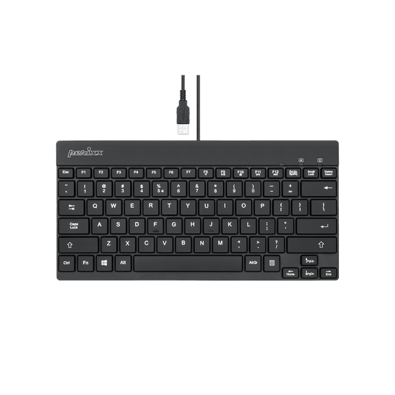 Perixx Periboard-326 - Mini Backlit USB Compact Computer Keyboard - Black