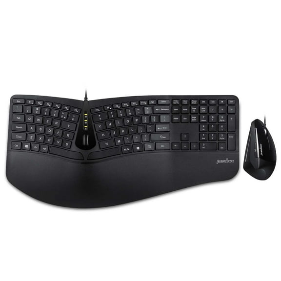 Perixx PERIDUO-505 Ergonomic Split Key Keyboard- Vertical Mouse Combo