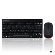 Perixx Periduo-712B Wireless Mini Keyboard and Mouse Combo - Home or Office Use -Black - US English