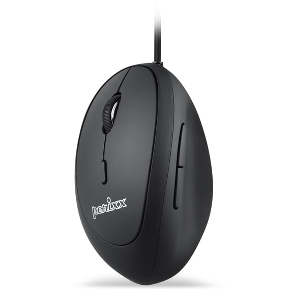 Perixx PERIMICE-519L Wired Portable Vertical USB Mouse - Mini Size for Laptops Computer - Left-Handed Design