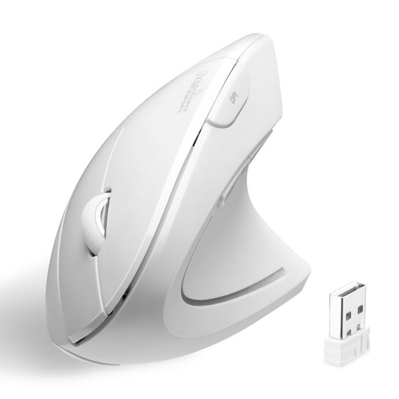 Perixx Perimice-713W Wireless USB Ergonomic Vertical Computer Mouse - White