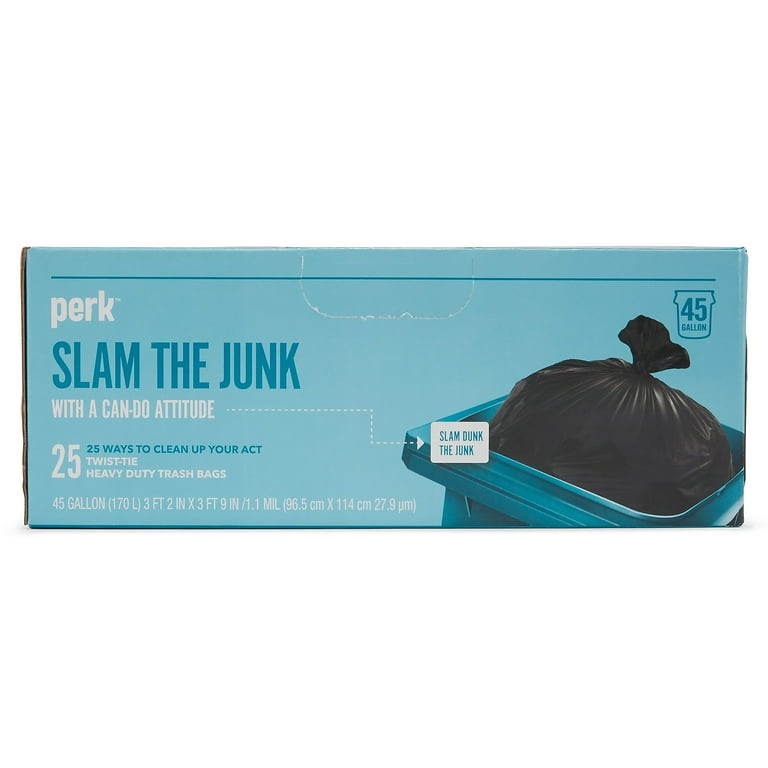 Twist-Tie Heavy-Duty Trash Bags, 45 gal, 1.1 mil, 45 Twist-Tie Heavy-Duty Trash Bags, 45 gal, 1.1 mil, 45