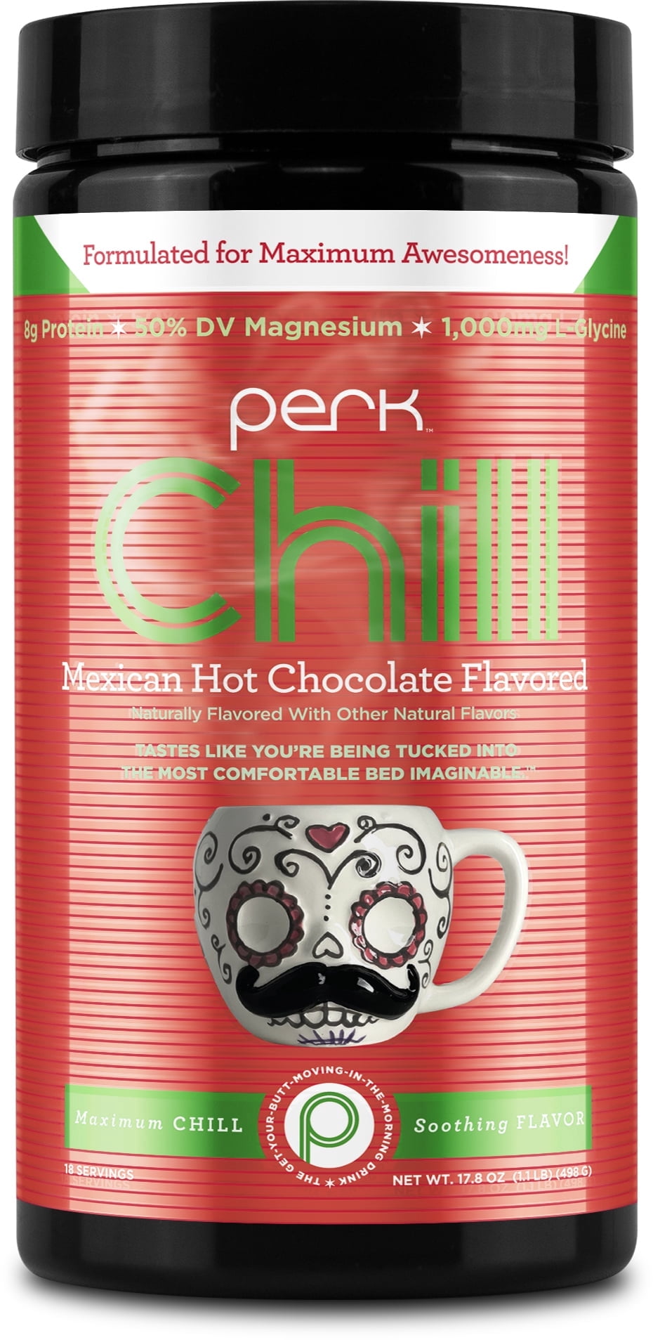 Perk Chill Mexican Hot Chocolate Flavored Drink Mix (18 Servings) - Soy Free & Peanut Free