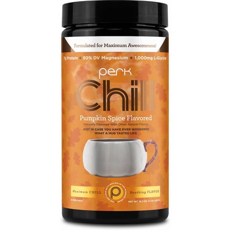 Perk Chill Drink Mix (Pumpkin Spice) 18 Servings – Calming Melatonin-Free Nighttime Sleep Aid Support with Magnesium & L-Glycine, Gluten-Free