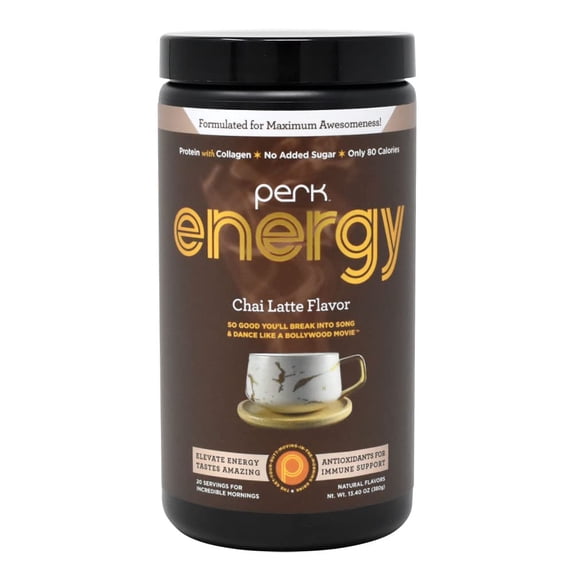 Perk Energy Beverage Mix Chai Latte Flavor (Pack of 10)