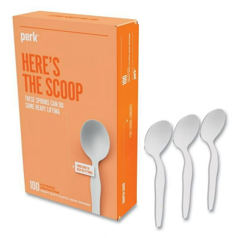 Heavyweight Plastic Cutlery, Soup Spoon, White, 100/Pack Heavyweight Plastic Cutlery, Soup Spoon, White, 100/Pack