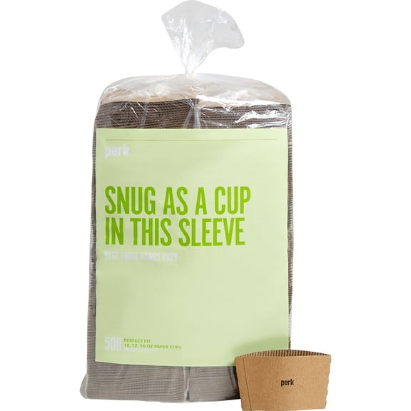 Perk - Cup sleeve - disposable - brown (pack of 500)