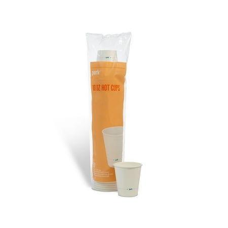 Perk Paper Hot Cups 10 oz. White 50/Pack (PK59143)