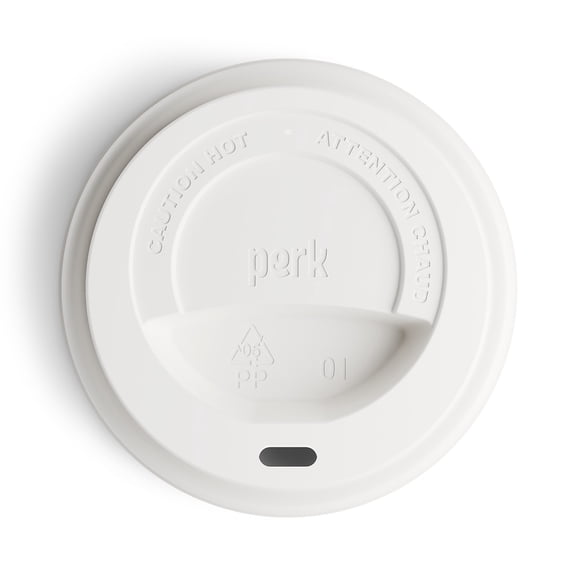 Staples Perk Plastic Hot Cup Lid 10/12/16 Oz. White 50/Pk PK54369