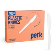 Staples Perk Plastic Knife Heavy-Weight White PK56403