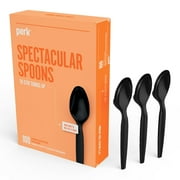 Staples Perk Plastic Spoon Heavy-Weight Black PK56395