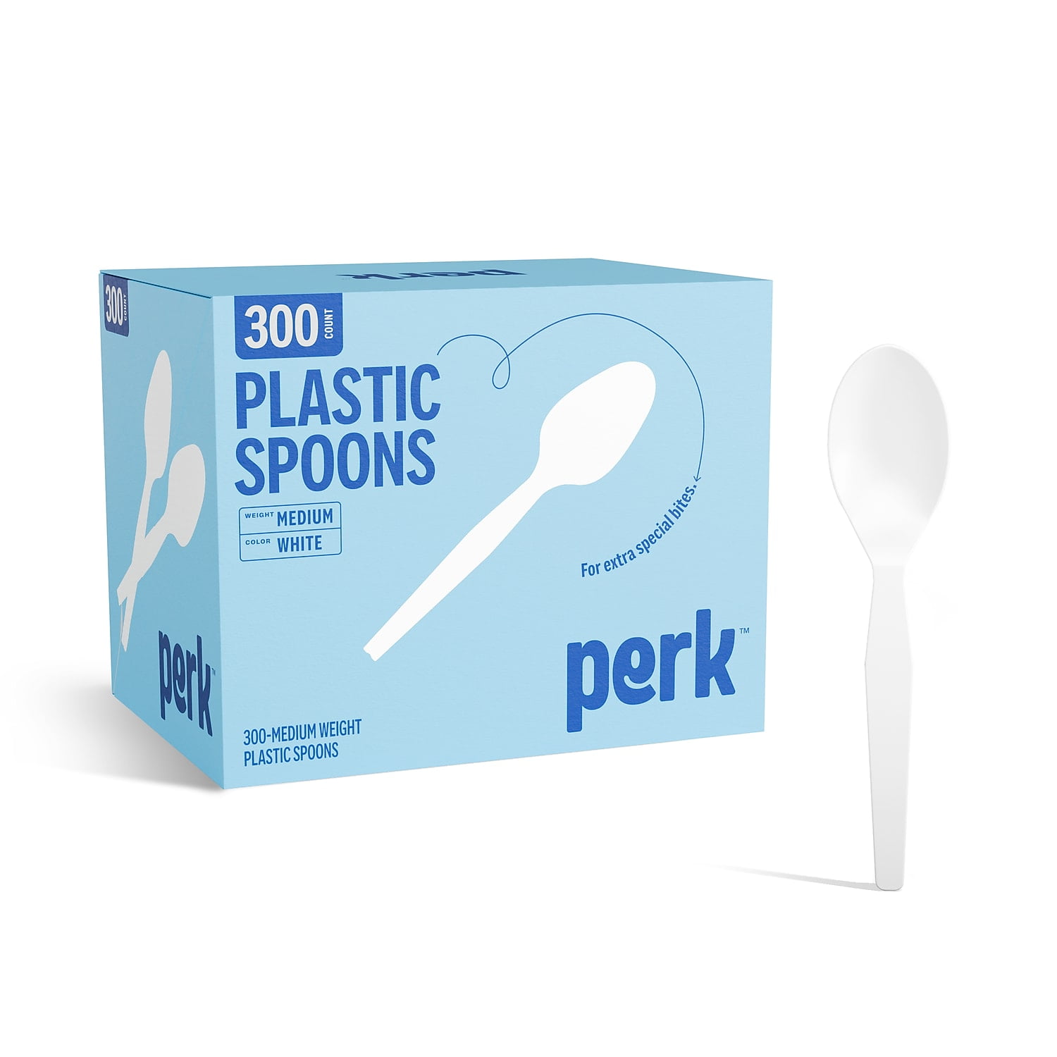 Staples Perk Plastic Spoon Medium-Weight White PK56400