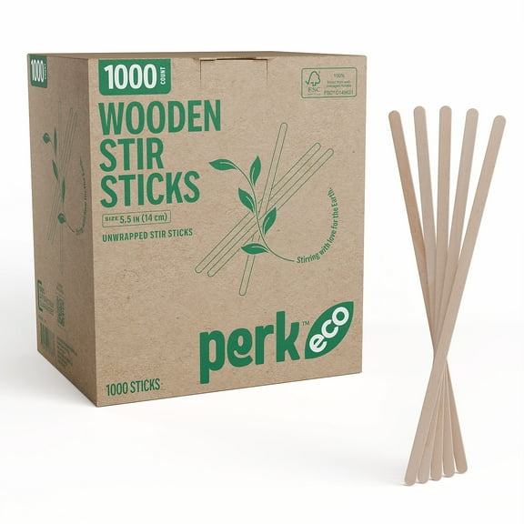 Perk Eco Wooden Stirrer 5.5" 1000/Pack (PK61996)