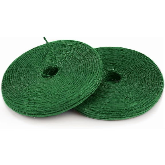PerkHomy 800 Feet (2Pcs * 400Feet) Garden Twine Strong Natural Jute Long Green Twine for Gardening Tomato Climbing Plant Tie Floristry Crafts Gift Wrapping Packing Decor