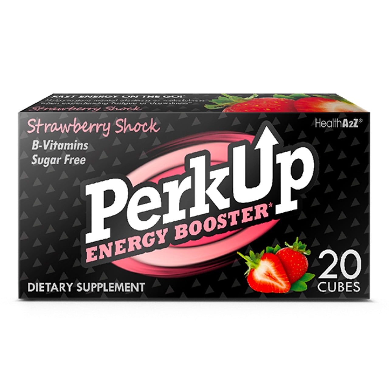 PerkUp Energy Booster Strawberry Shock, 20 - HealthA2Z&reg; A healthy alternative to energy drinks. No sugar and no crash