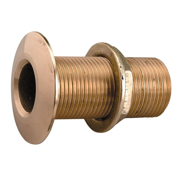 4" Bronze Solid Thru-Hull Fitting with Pipe Thread