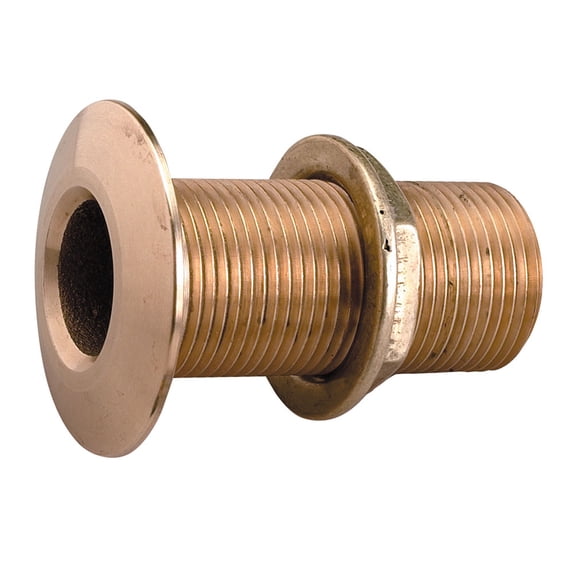 4" Bronze Solid Thru-Hull Fitting with Pipe Thread