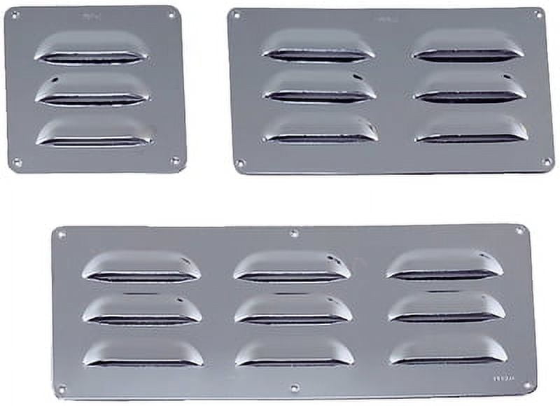 Perko 0335009DP Chrome Plated Brass 8" x 3" Louver Vent