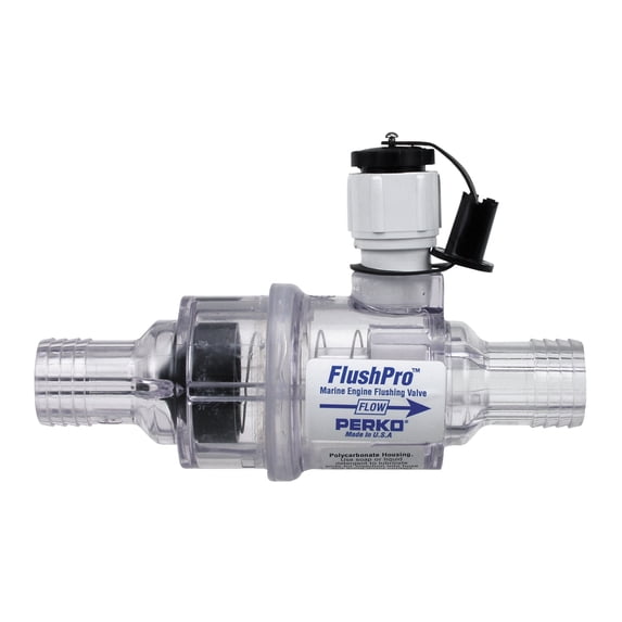 11" Clear and Black Marine Seacock Flush Pro Valve