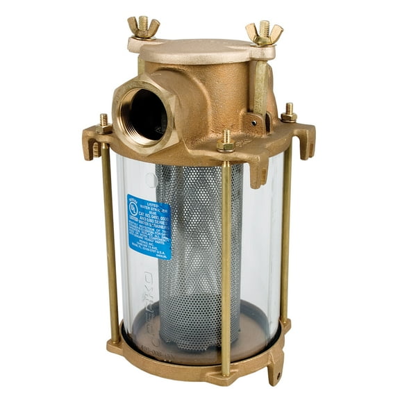 Perko 0493008PLB 493 Series Cast Bronze 11-1/2" x 7-1/4" Intake Water Strainer