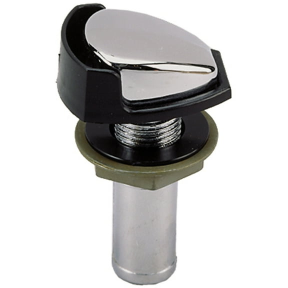 Perko 0506DP4CHR Chrome-Plated Fuel Tank Vent with Black Polymer Splash Guard for 5/8" Hose
