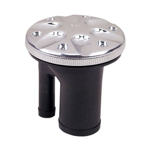 Perko 0591DPGCHR Vented Fill with Straight Neck for 1-1/2" Hose - Gas-Marked Chrome Cap