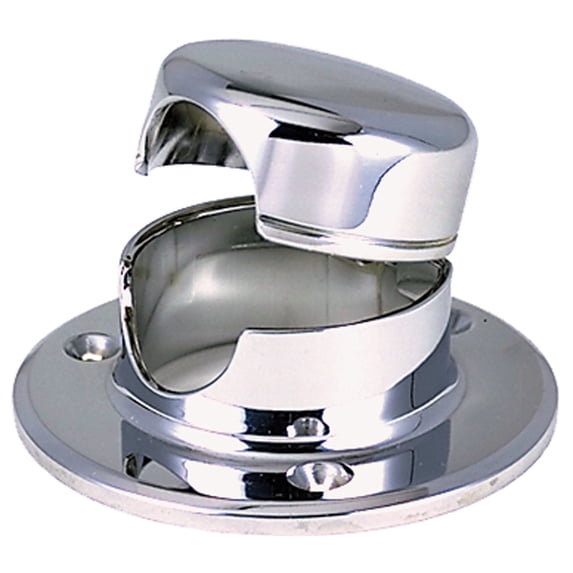 Perko 0757DP0CHR Chrome-Plated Rope Deck Pipe with Hinged Snap-Down Cover
