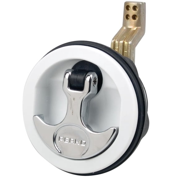 Perko Flush Latch - Surface Mount Offset Cam Bar - 2.5" Hole - W... [1092DP1WHT]