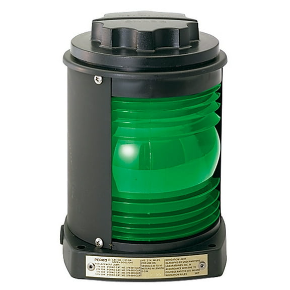 Perko 1127GA0BLK Series 1127 Green Starboard Side 7-1/2" Light