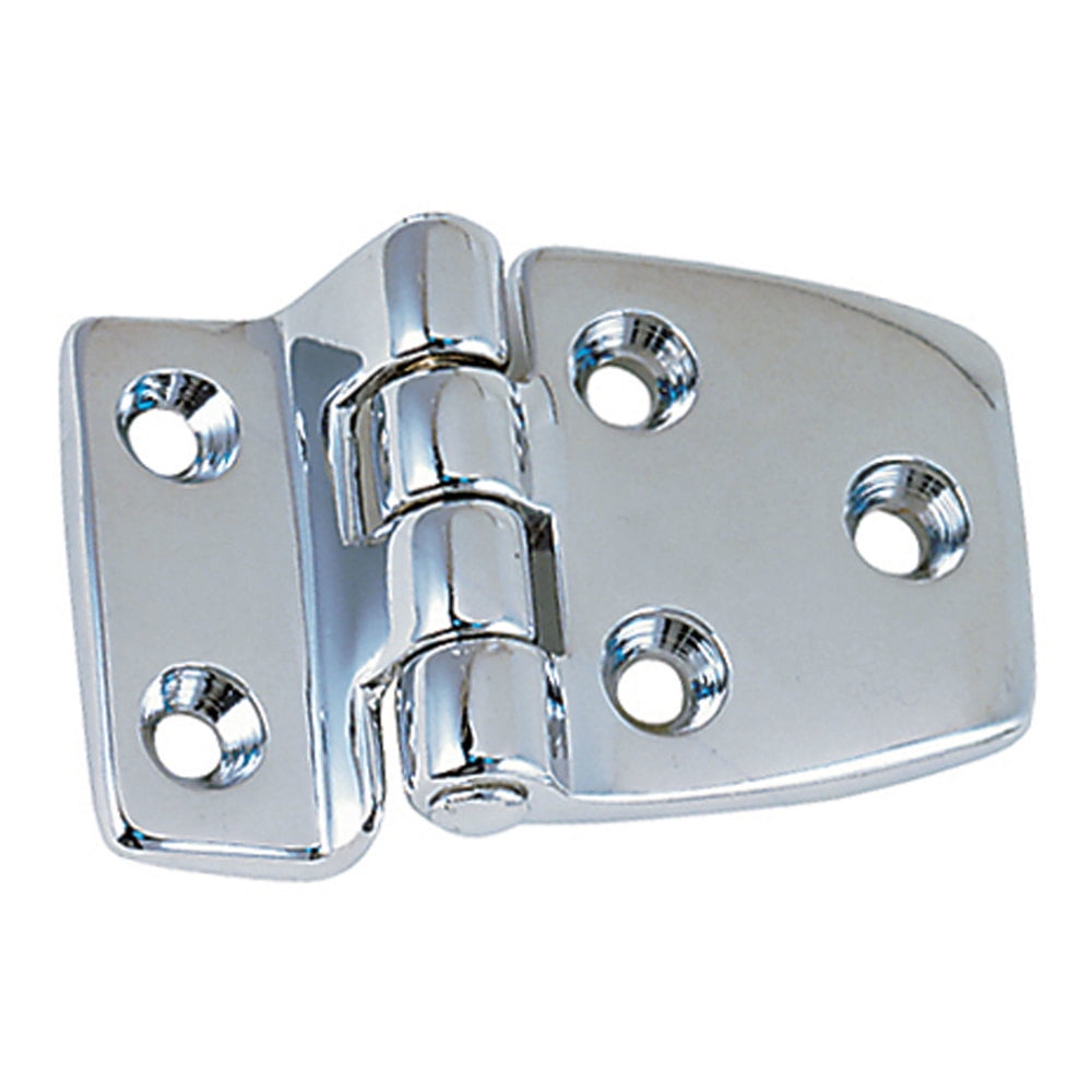 Chrome-Plated Zinc Alloy Offset Shortside Hinge with Fixed Pin, Pair