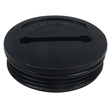 5" Black Outdoor Spare Waste Polymer Cap with O-Ring