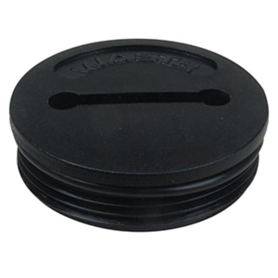 5" Black Outdoor Spare Waste Polymer Cap with O-Ring
