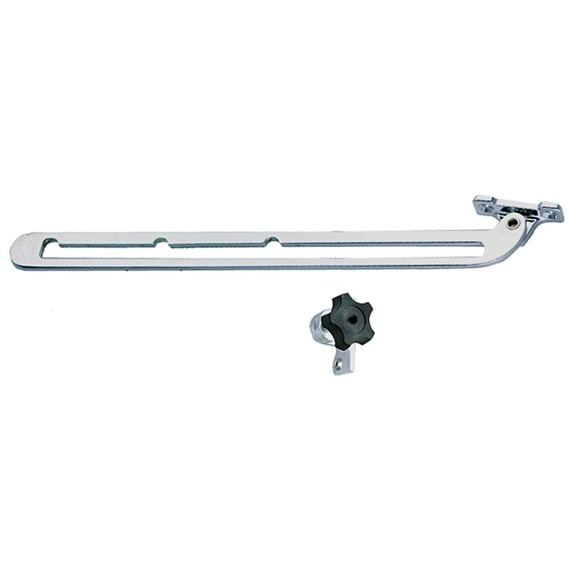 Perko 1291DP0CHR Chrome-Plated Offset-Mount Windshield Adjuster - 12" Length with 9.5" Length Adjustment