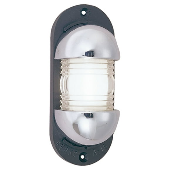 Perko 1331DP0CHR Horizontal and Vertical Surface-Mount Masthead Light with Black Polymer Base - 3-3/4" Length x 1-1/2" Width x 1-3/8" Projection
