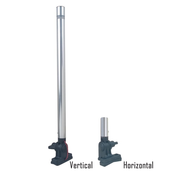 PERKO 14" FOLDING MOUNT POLE LIGHT - WHITE ALL ROUND LIGHT