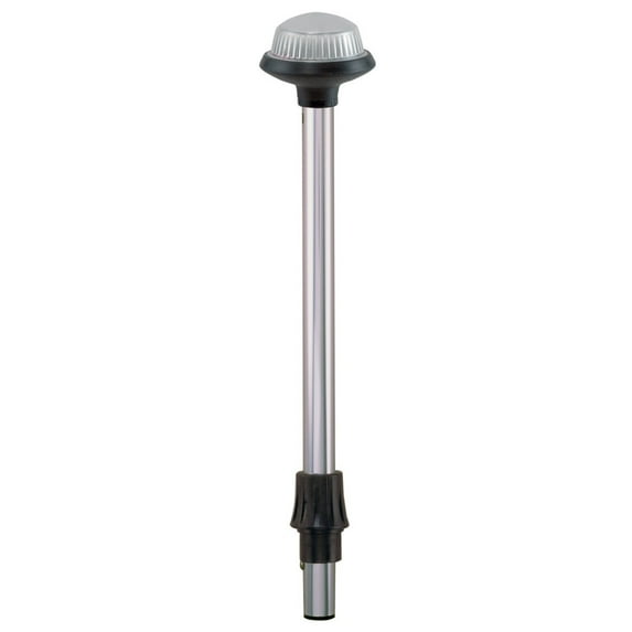 Perko 1460DP5CHR Coastal Series Reduced Glare White All-Round Pole Lights - 42" Pole