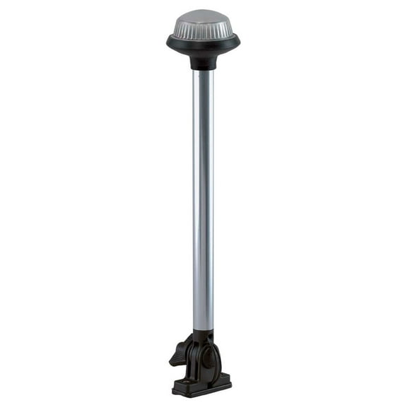 Perko 1636DP0CHR Stealth-Series Horizontal-Mount LED Fold Down White All-Around Light - 14.25", Black Polymer Base and Top