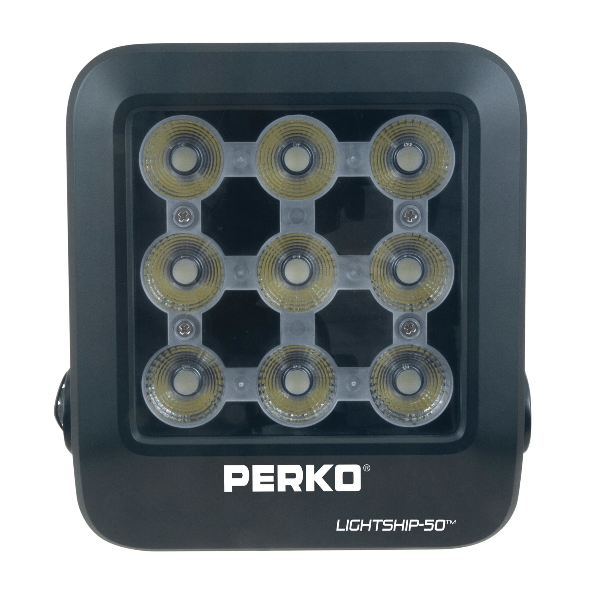 Perko 1643050S0B Lightship 50 High Performance LED Spotlight - 7,500 Lumens, Black
