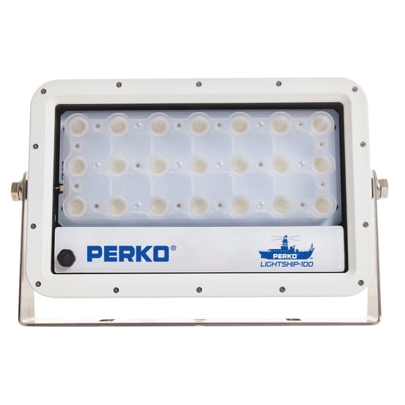 Perko 1643100F0W Lightship 100 High Performance LED Floodlight - 13,300 Lumens, White