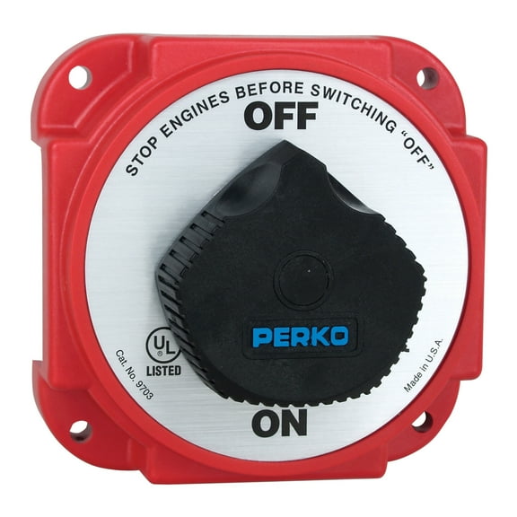Perko 9703DP Heavy Duty Battery Disconnect Switch with Alternator Field Disconnect