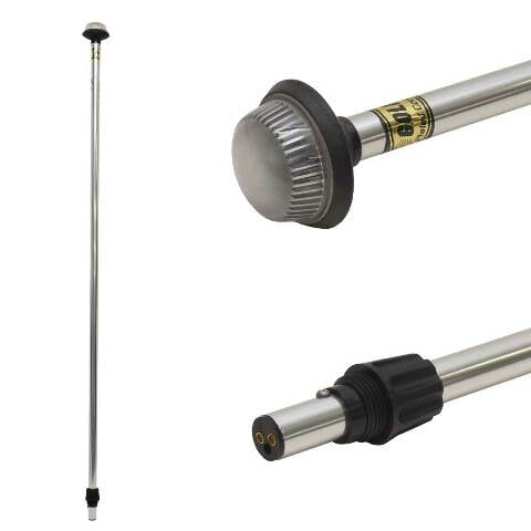 Perko Boat All-Round Navigation Pole Light | Incandescent 48 Inch 2-Pin