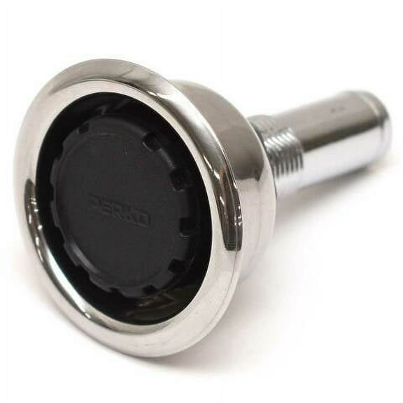 Perko Boat Straight Tank Vent 0597DP4BLK | 2 x 2 7/8 Inch Stainless Black