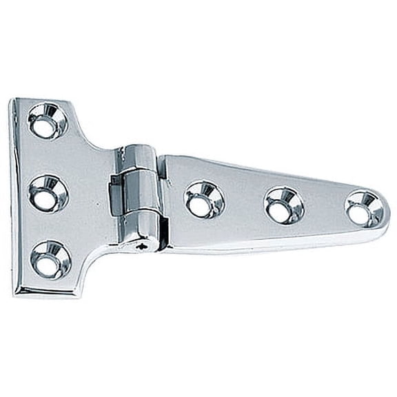 Perko Chrome Plated Bronze "T" Hinge - 1 Pair
