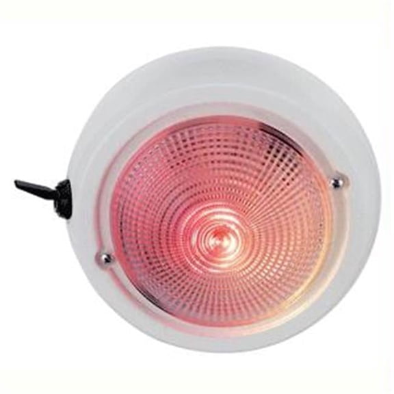 Perko Dome Light with Red and White Bulbs - Dome Light with Red and White Bulbs
