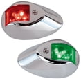 thumbnail image 1 of Perko LED Sidelights - Red/Green - 12V - Chrome Plated Housing [0602DP1CHR], 1 of 2